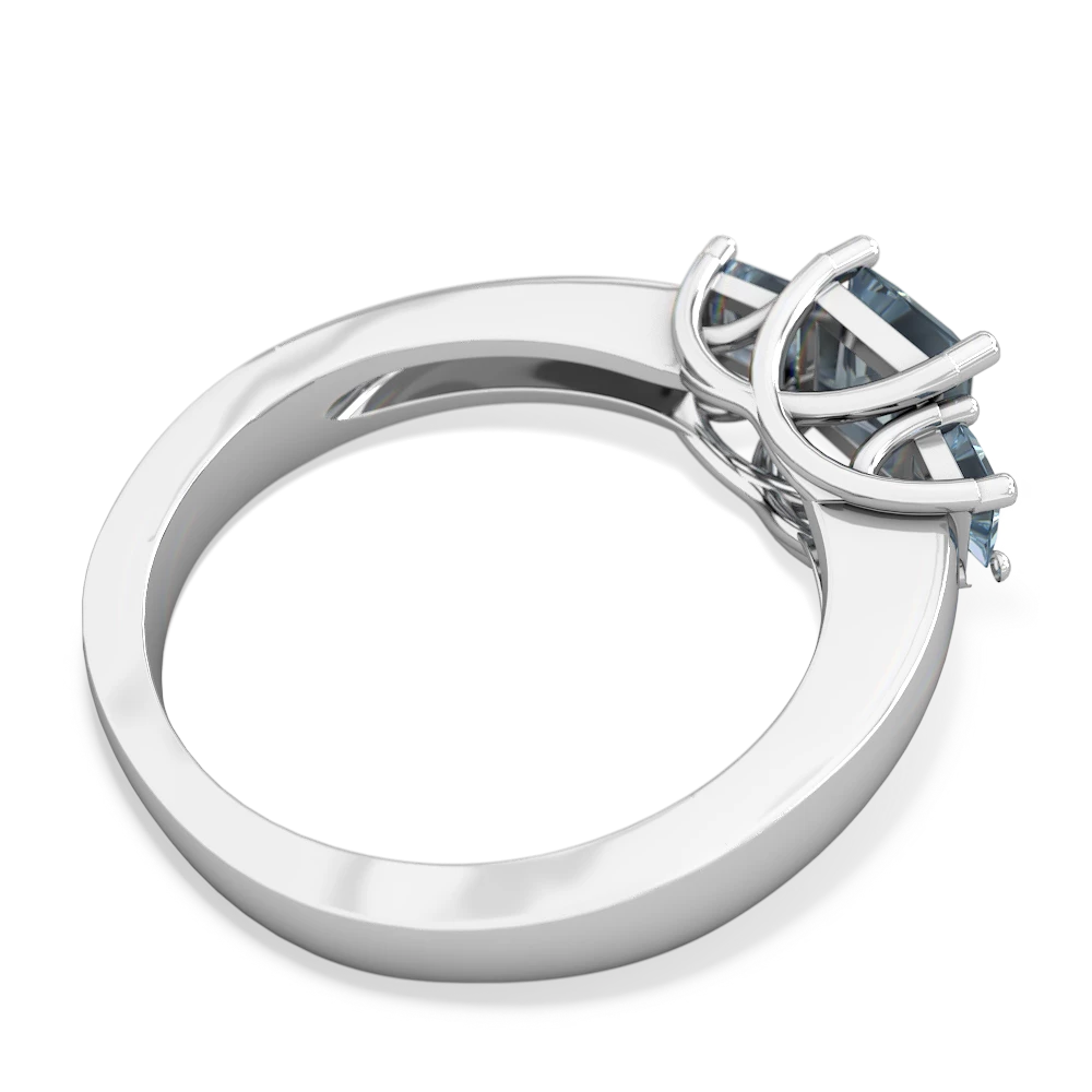 Onyx Three Stone Trellis 14K White Gold ring R4015