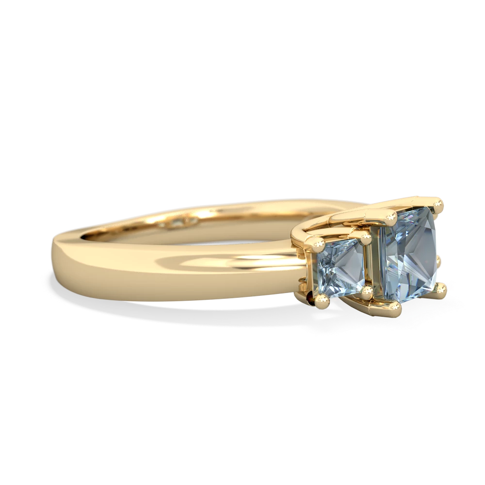 Sapphire Three Stone Trellis 14K Yellow Gold ring R4015