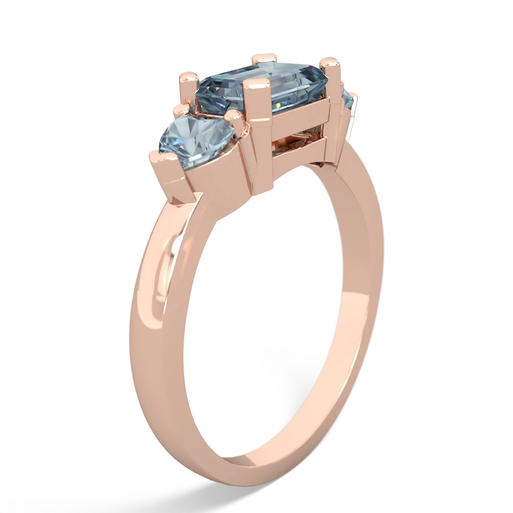 Sapphire Three Stone 14K Rose Gold ring R5235