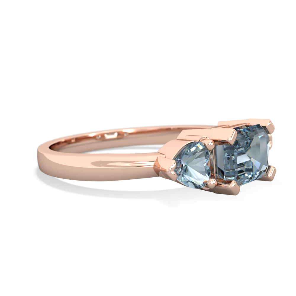 Amethyst Three Stone 14K Rose Gold ring R5235