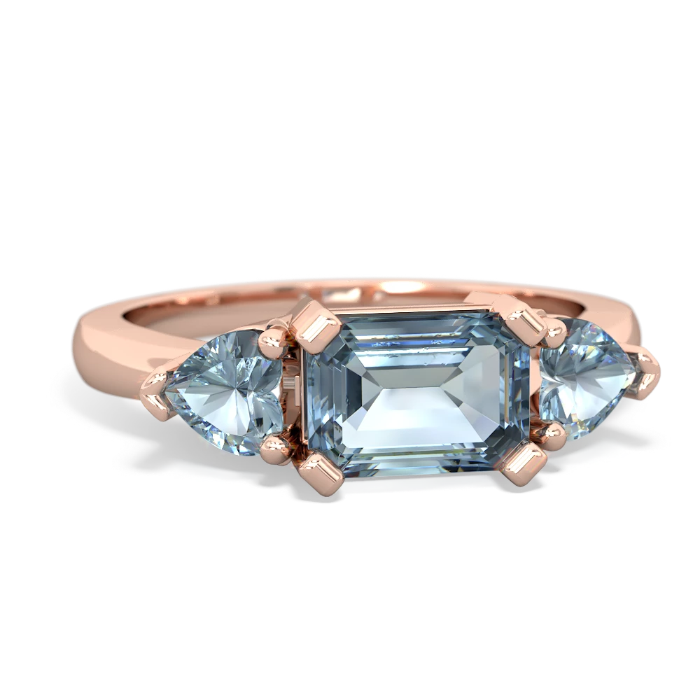 Sapphire Three Stone 14K Rose Gold ring R5235