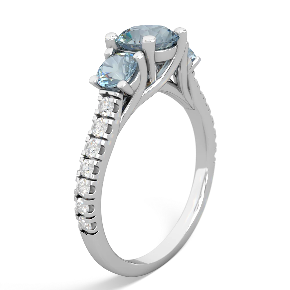 London Topaz Pave Trellis 14K White Gold ring R5500