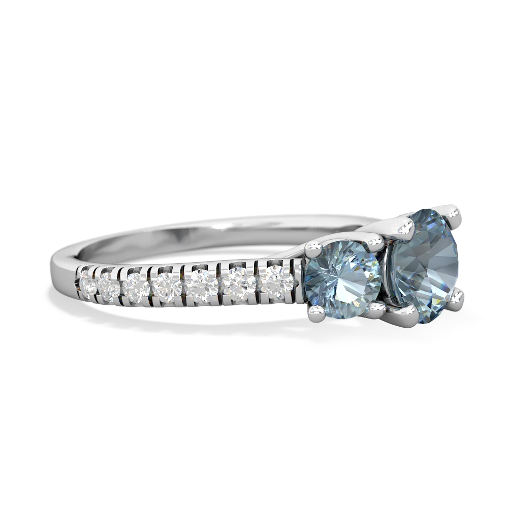 London Topaz Pave Trellis 14K White Gold ring R5500