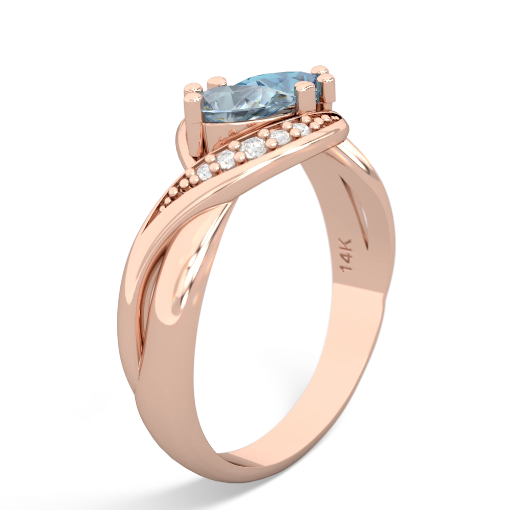 Aquamarine Summer Winds 14K Rose Gold ring R5342