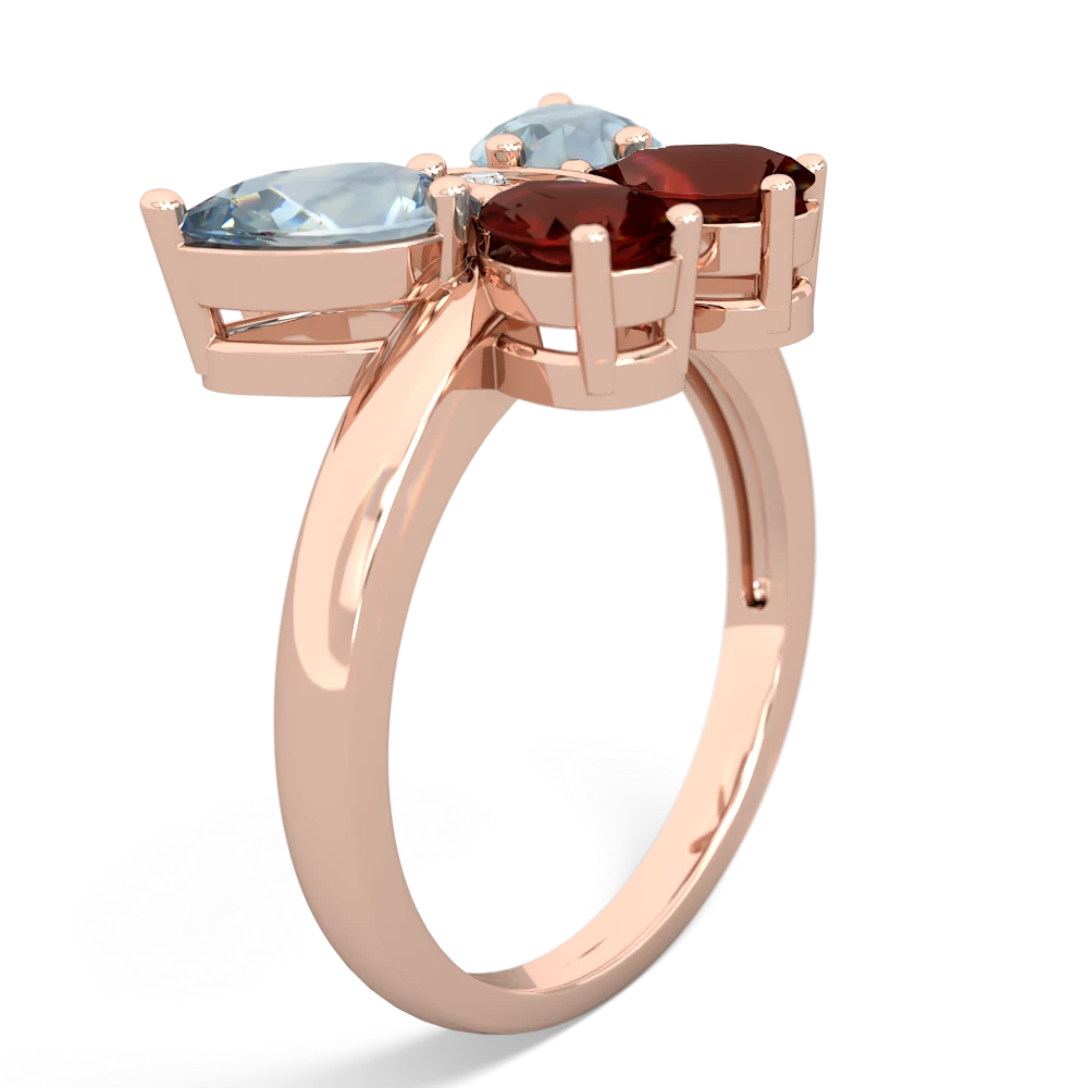 Aquamarine Butterfly 14K Rose Gold ring R2215