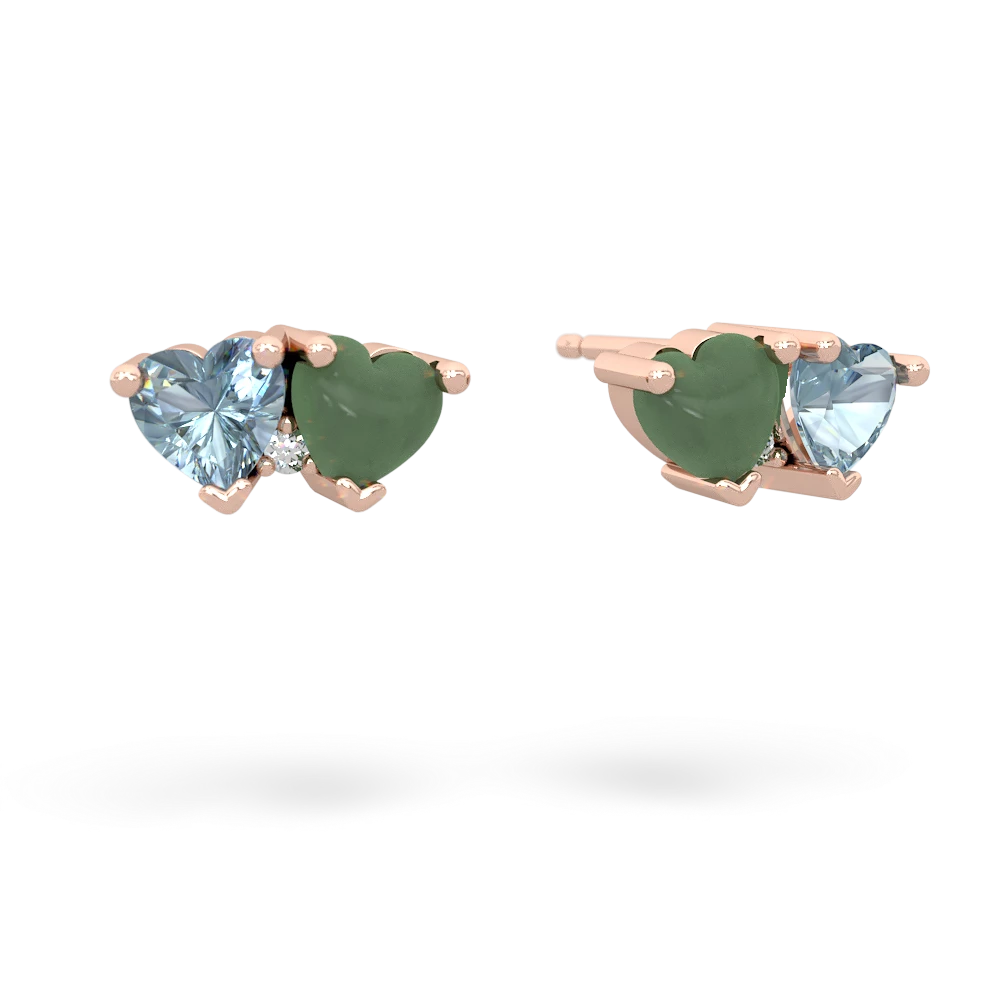 Aquamarine Sweethearts 14K Rose Gold earrings E5260