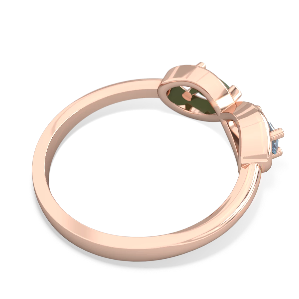 Aquamarine Infinity 14K Rose Gold ring R5050