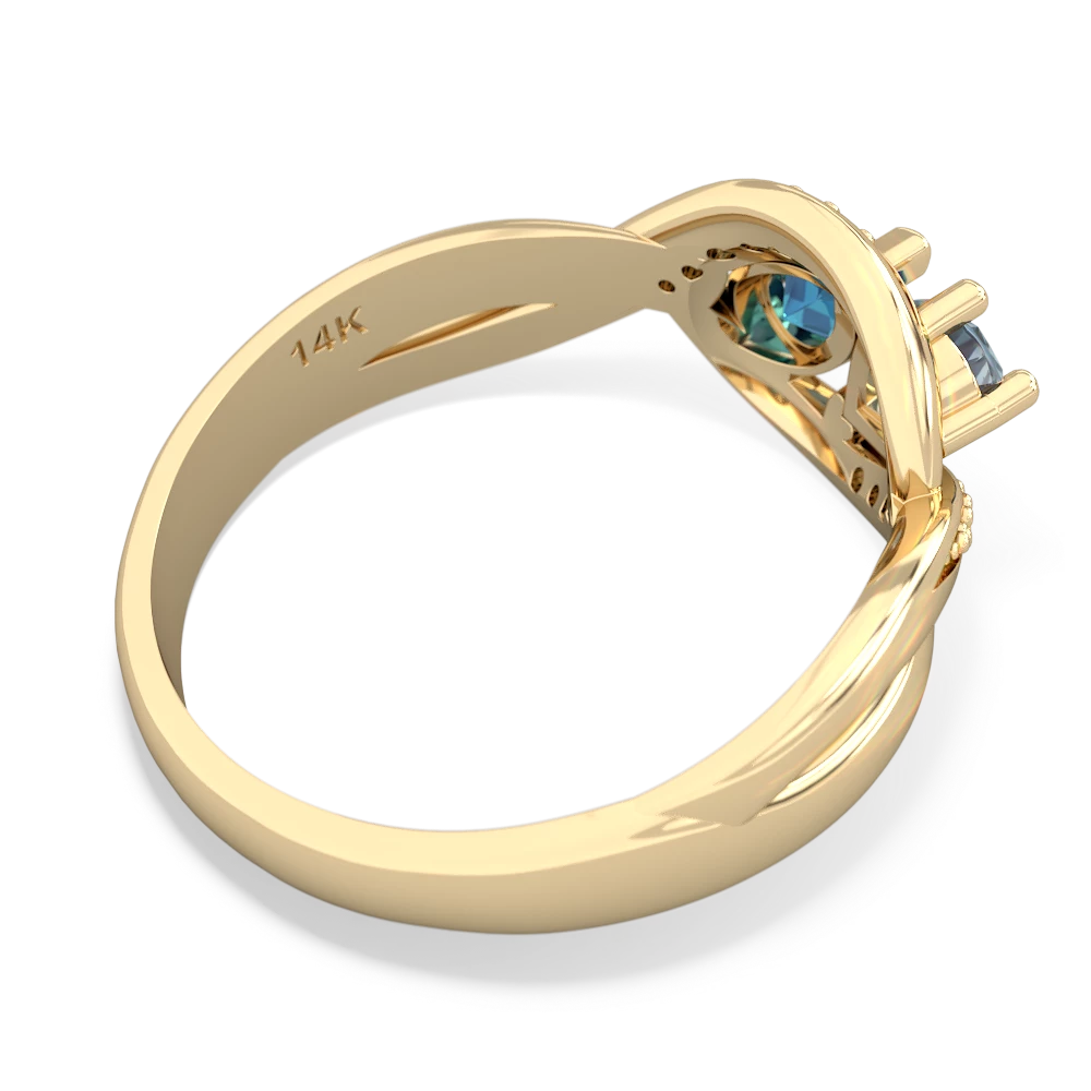 Aquamarine Summer Winds 14K Yellow Gold ring R5342