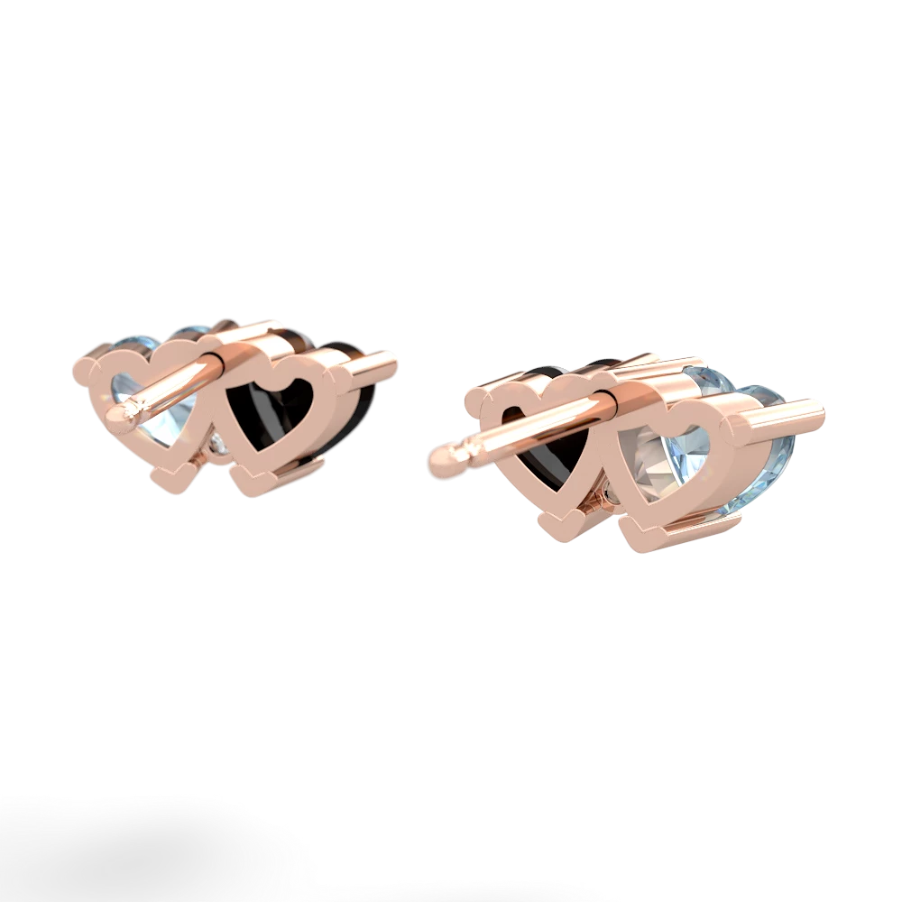 Aquamarine Sweethearts 14K Rose Gold earrings E5260