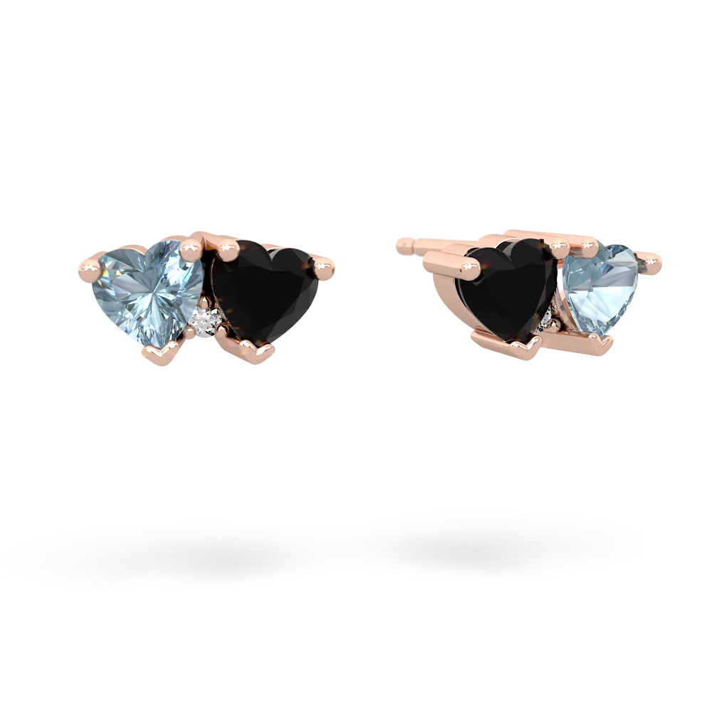 Aquamarine Sweethearts 14K Rose Gold earrings E5260