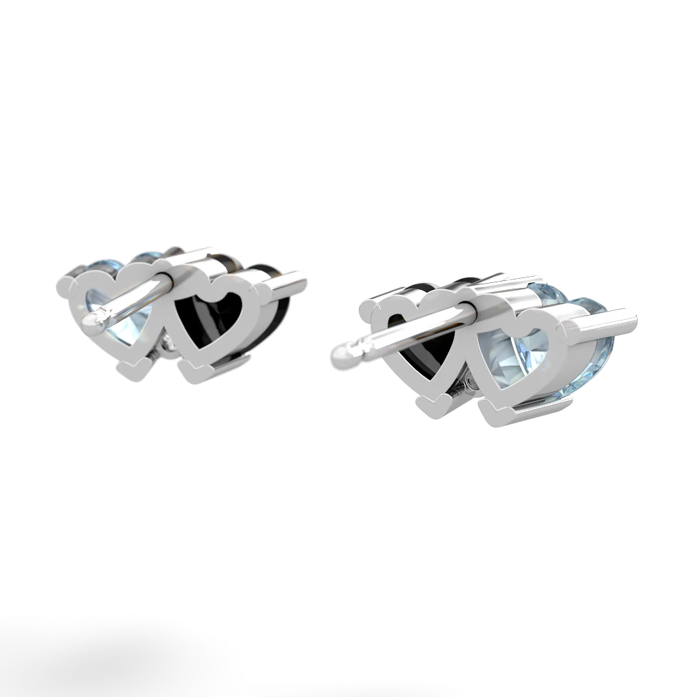 Aquamarine Sweethearts 14K White Gold earrings E5260