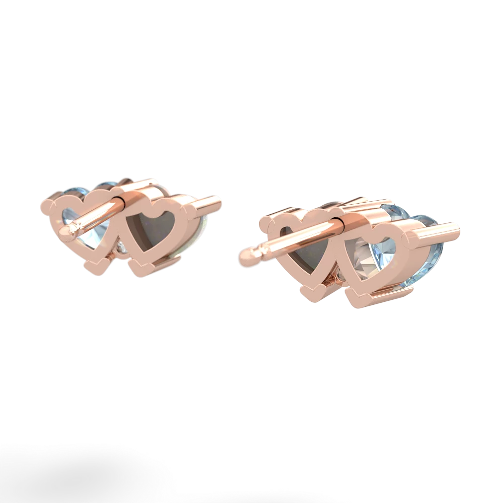 Aquamarine Sweethearts 14K Rose Gold earrings E5260