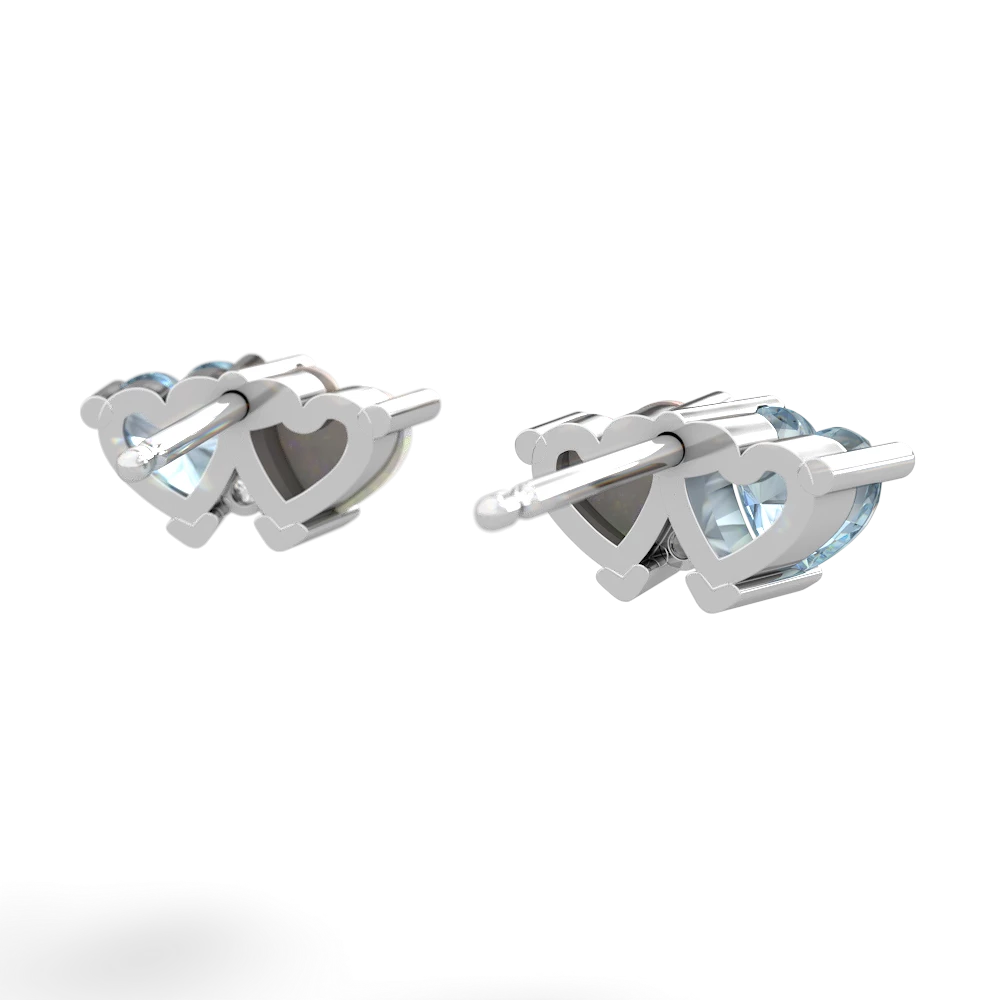 Aquamarine Sweethearts 14K White Gold earrings E5260