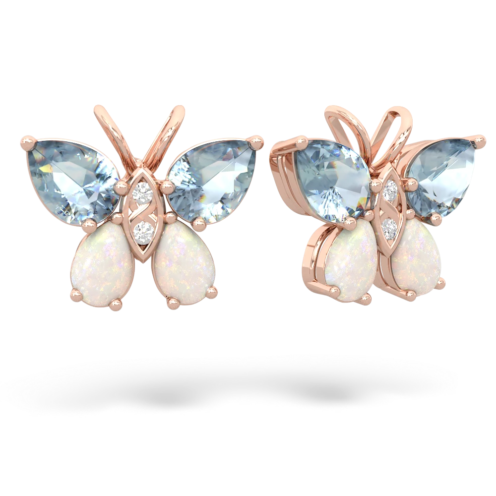 Aquamarine butterfly store earrings