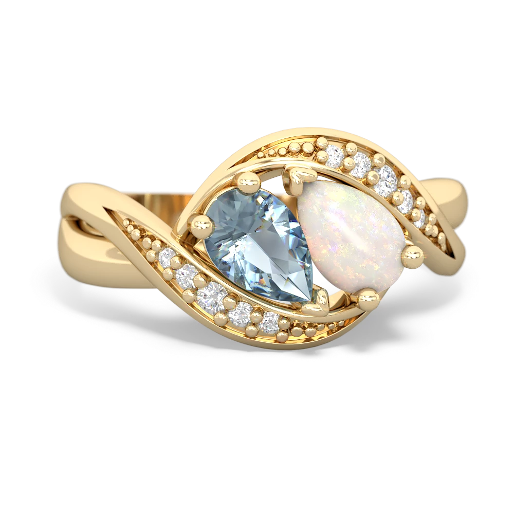 Aquamarine Summer Winds 14K Yellow Gold ring R5342