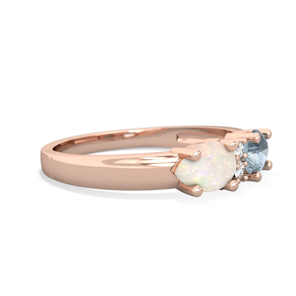 Aquamarine Pear Bowtie 14K Rose Gold ring R0865