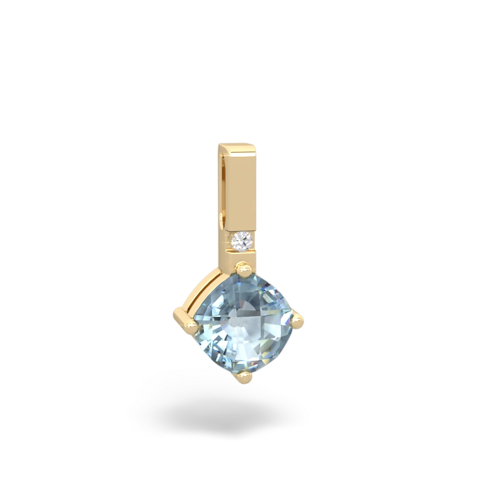 Aquamarine Simply Elegant 14K Yellow Gold pendant P2489