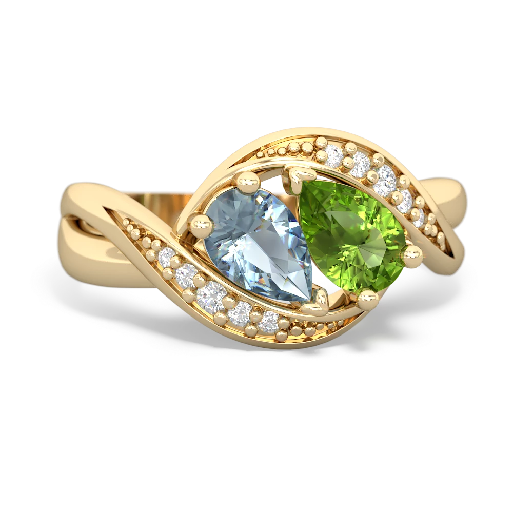 Aquamarine Summer Winds 14K Yellow Gold ring R5342