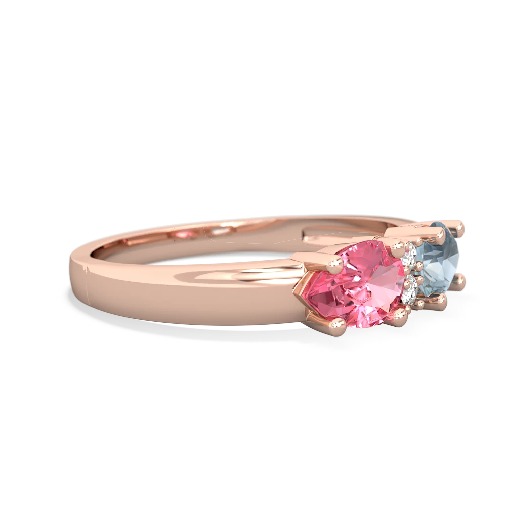 Aquamarine Pear Bowtie 14K Rose Gold ring R0865