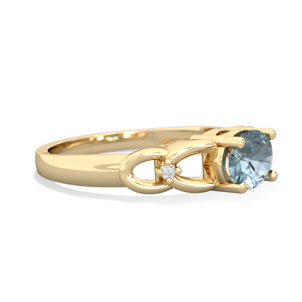 Aquamarine Links 14K Yellow Gold ring R4032