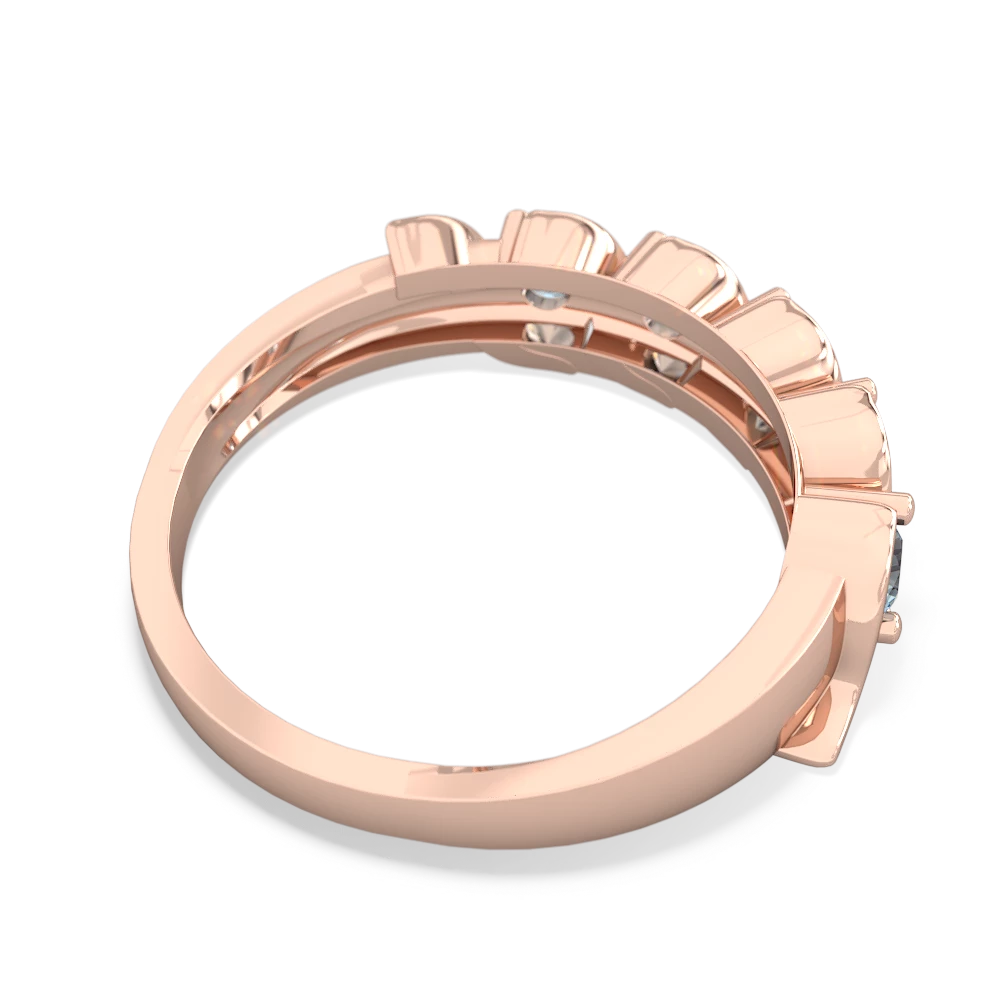 Aquamarine Anniversary Band 14K Rose Gold ring R2089