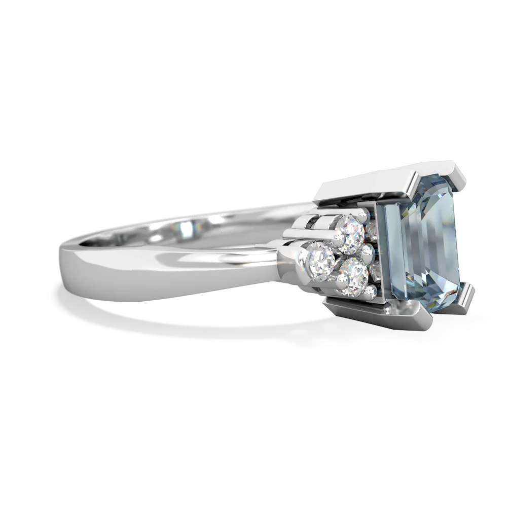 Aquamarine Timeless Classic 14K White Gold ring R2591