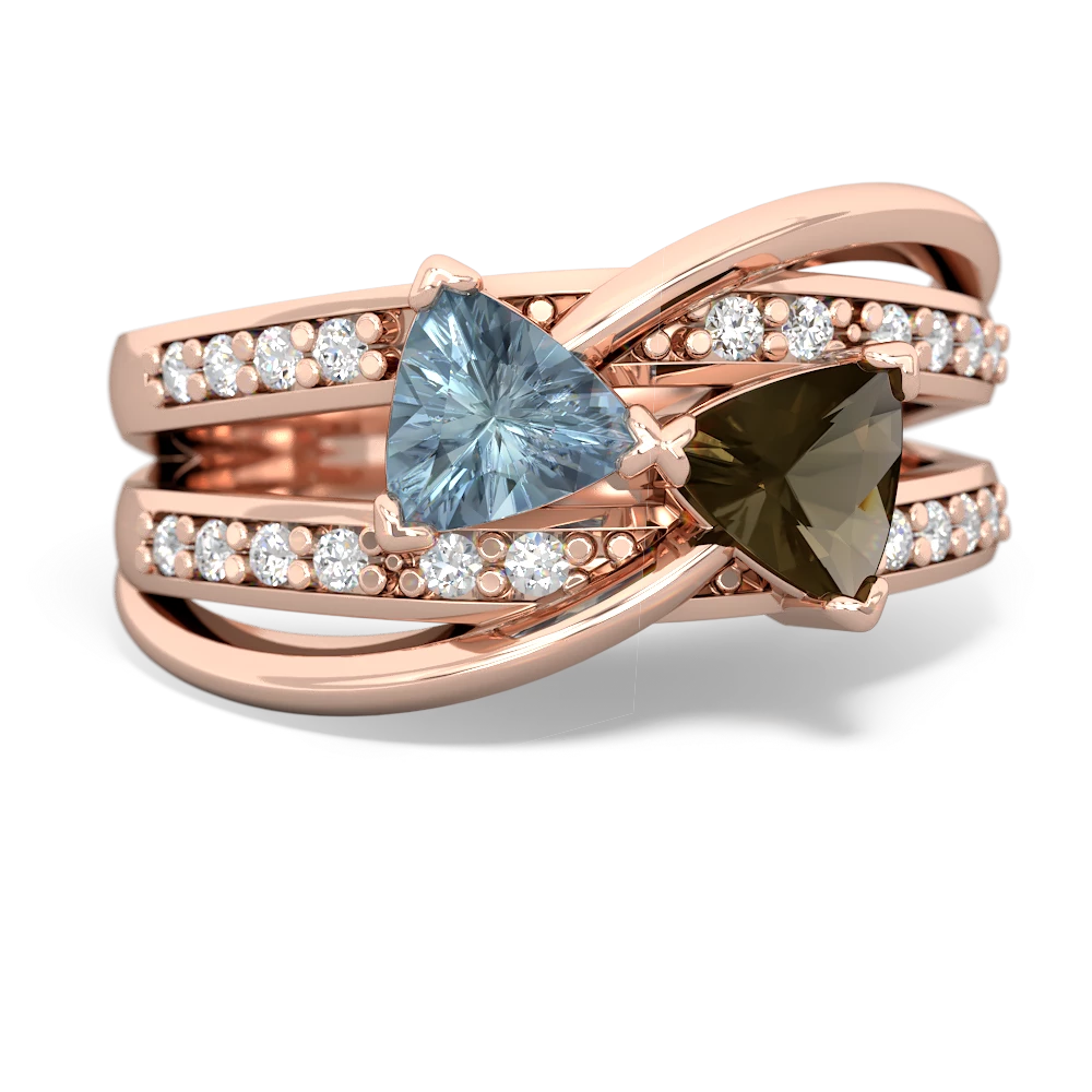 Aquamarine Bowtie 14K Rose Gold ring R2360