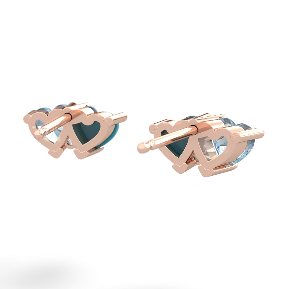 Aquamarine Sweethearts 14K Rose Gold earrings E5260