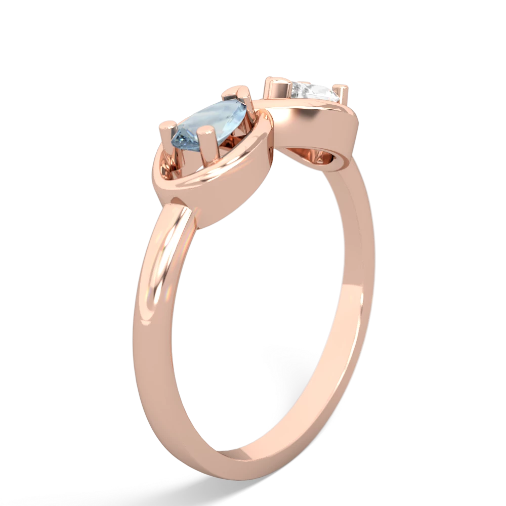 Aquamarine Infinity 14K Rose Gold ring R5050