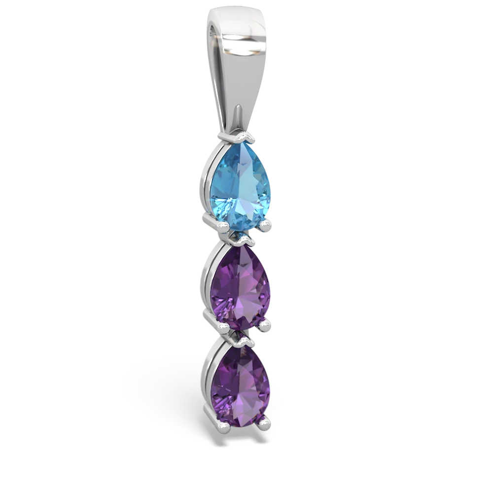 Amethyst and blue sales topaz necklace