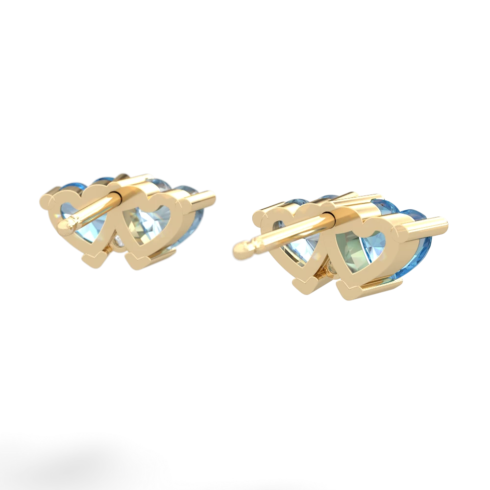 Blue Topaz Sweethearts 14K Yellow Gold earrings E5260