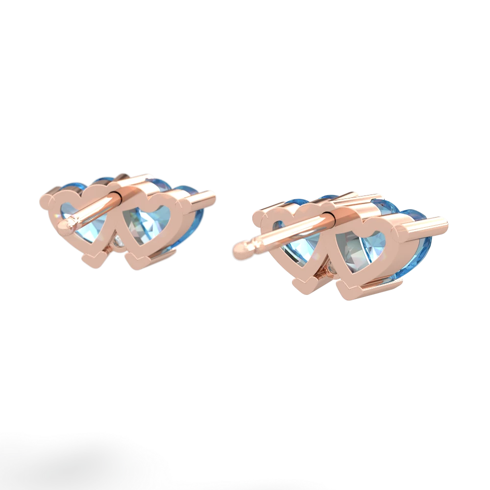 Blue Topaz Sweethearts 14K Rose Gold earrings E5260