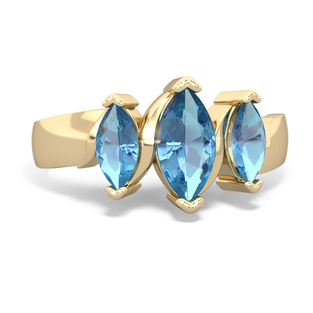 London Topaz Three Peeks 14K Yellow Gold ring R2433