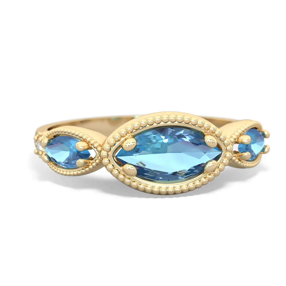 Tanzanite Milgrain Marquise 14K Yellow Gold ring R5700