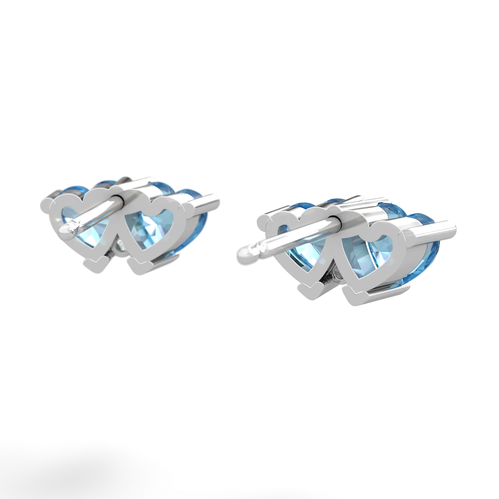 Blue Topaz Sweethearts 14K White Gold earrings E5260