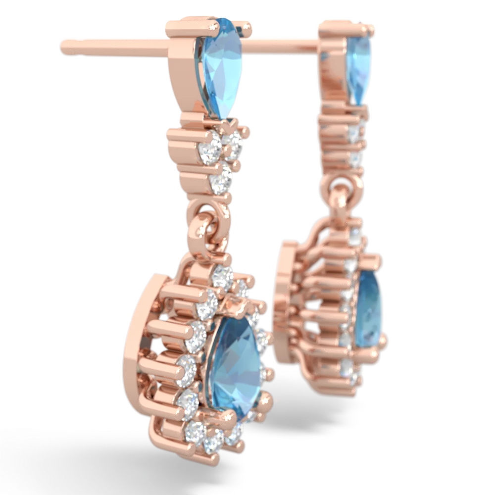 Blue topaz rose gold on sale earrings