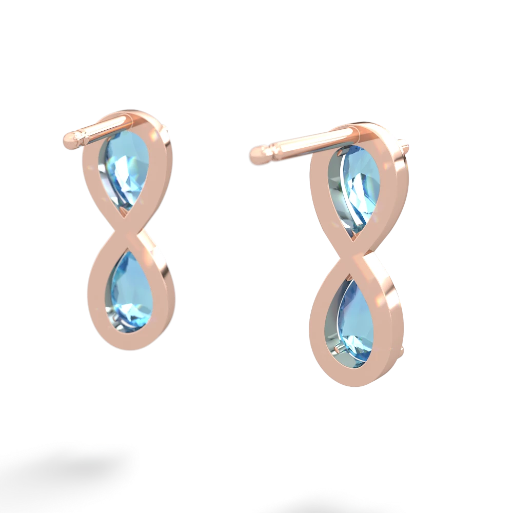 Blue Topaz Infinity 14K Rose Gold earrings E5050