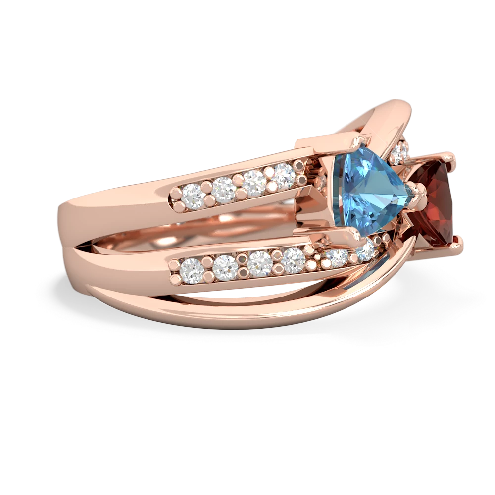 Blue Topaz Bowtie 14K Rose Gold ring R2360