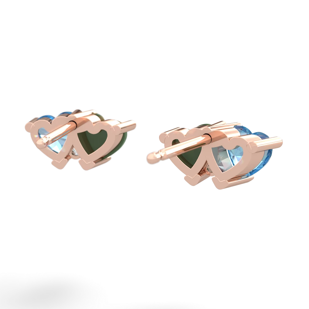 Blue Topaz Sweethearts 14K Rose Gold earrings E5260