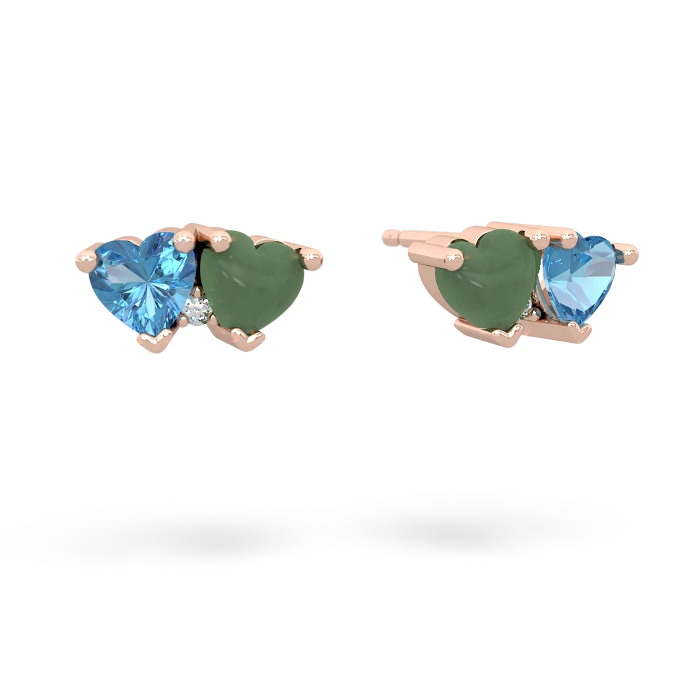 Blue Topaz Sweethearts 14K Rose Gold earrings E5260