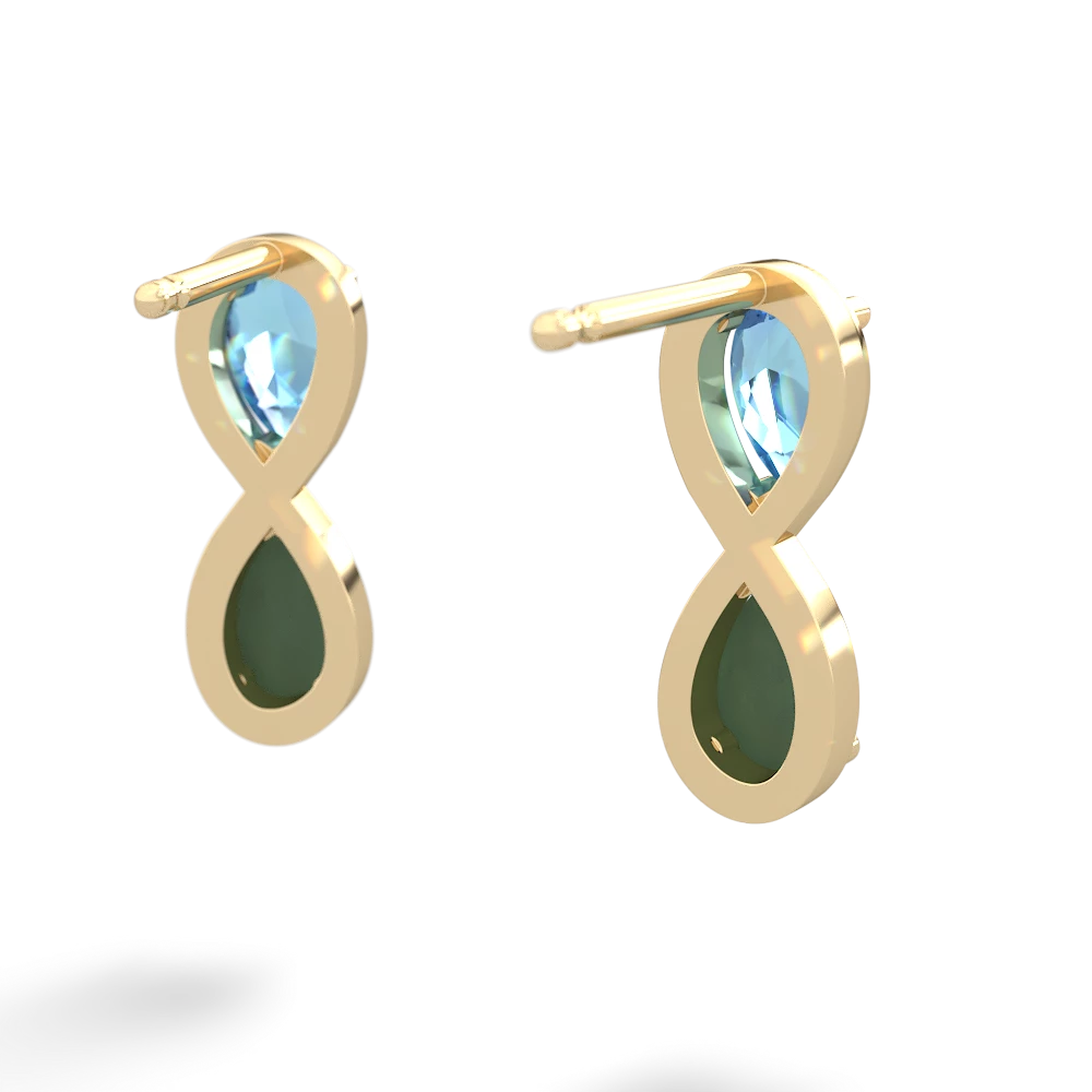 Blue Topaz Infinity 14K Yellow Gold earrings E5050