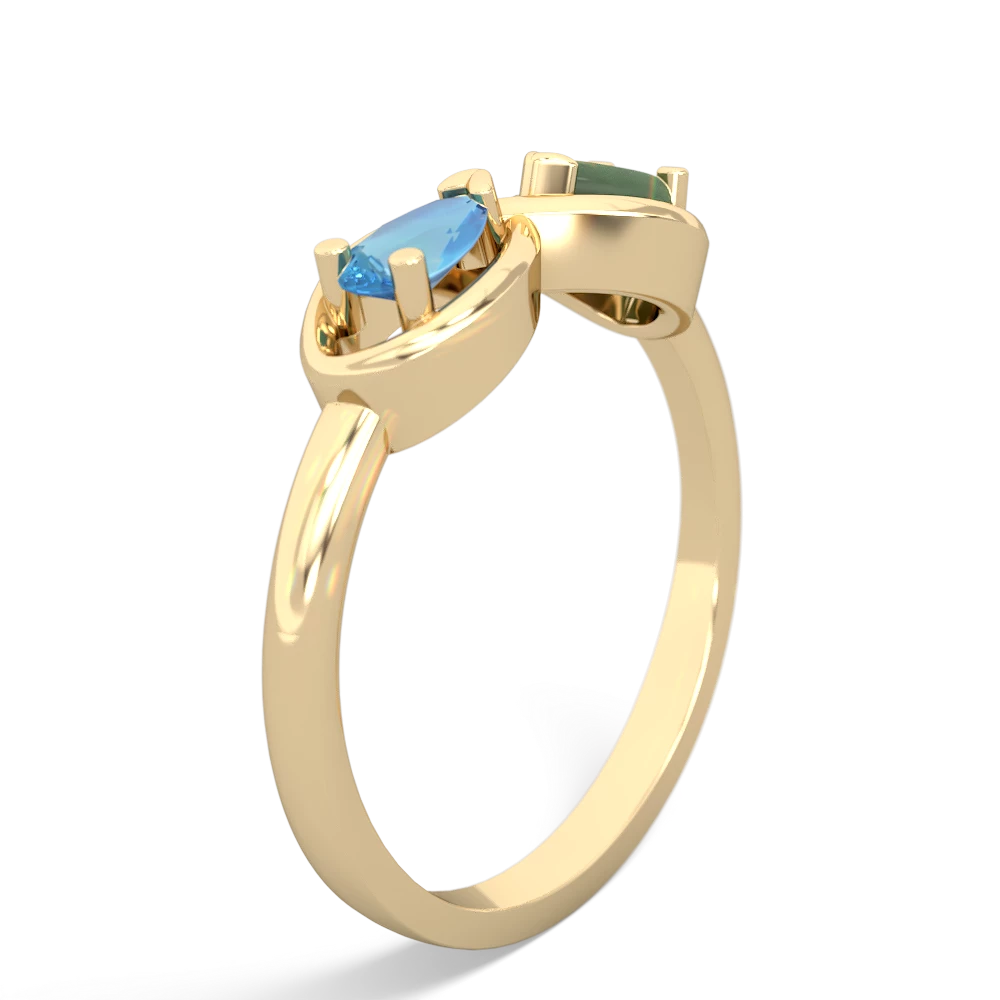 Blue Topaz Infinity 14K Yellow Gold ring R5050