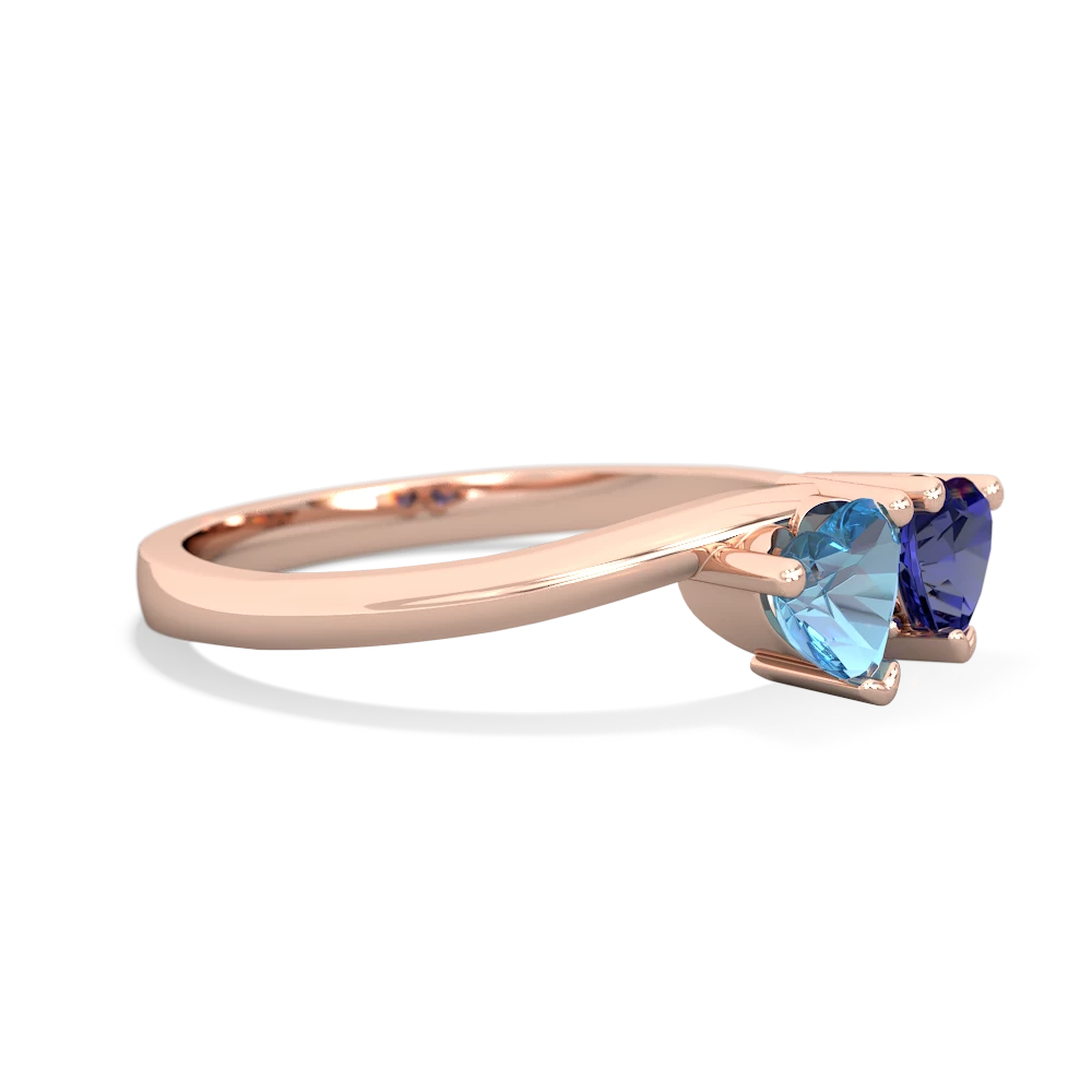 Blue Topaz Sweethearts 14K Rose Gold ring R5260