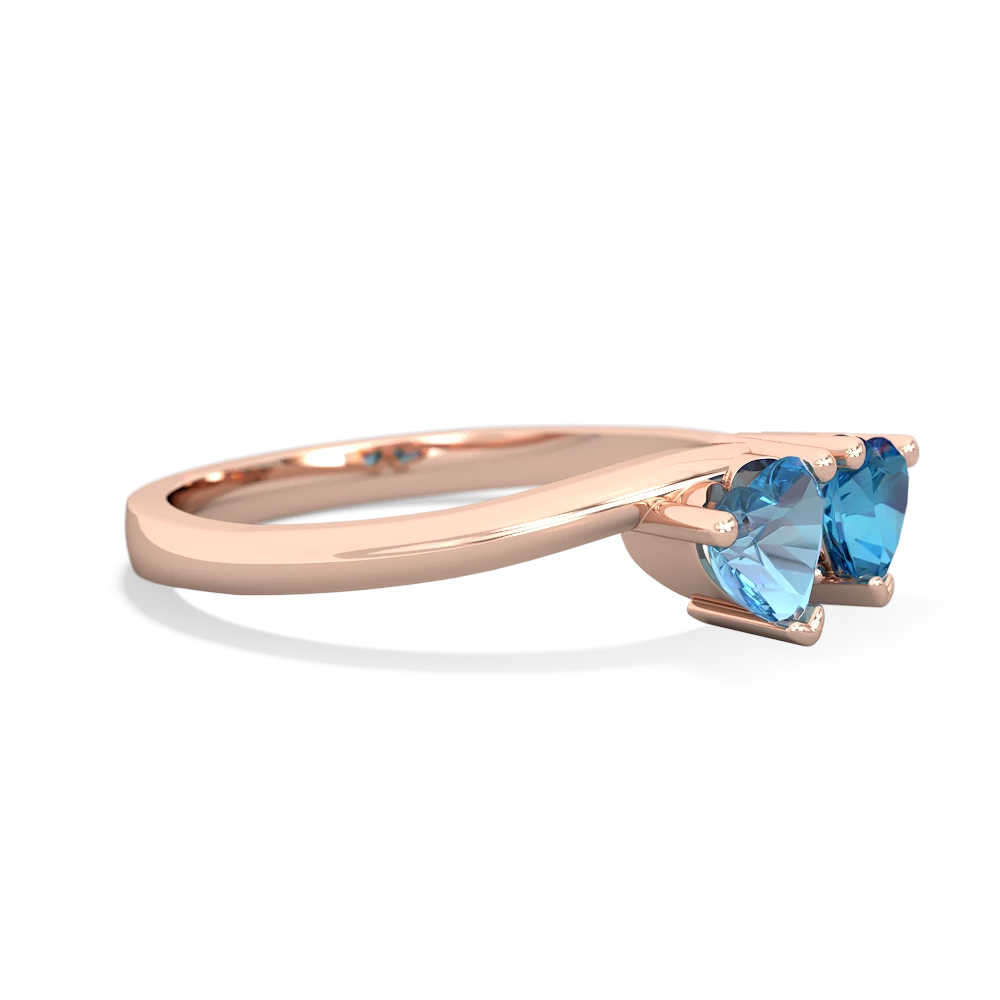 Blue Topaz Sweethearts 14K Rose Gold ring R5260