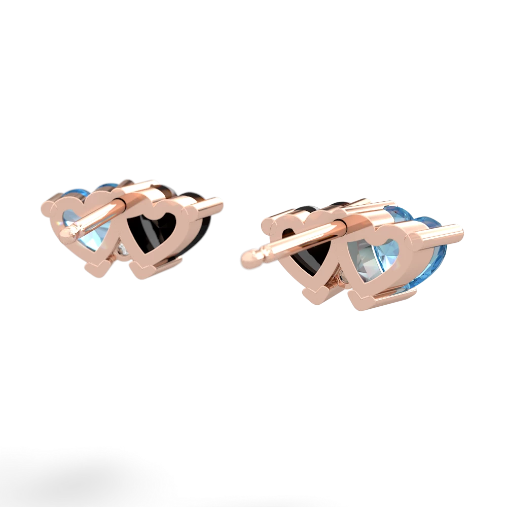 Blue Topaz Sweethearts 14K Rose Gold earrings E5260