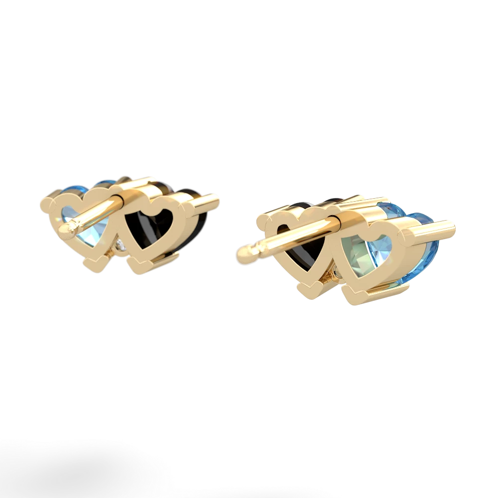 Blue Topaz Sweethearts 14K Yellow Gold earrings E5260