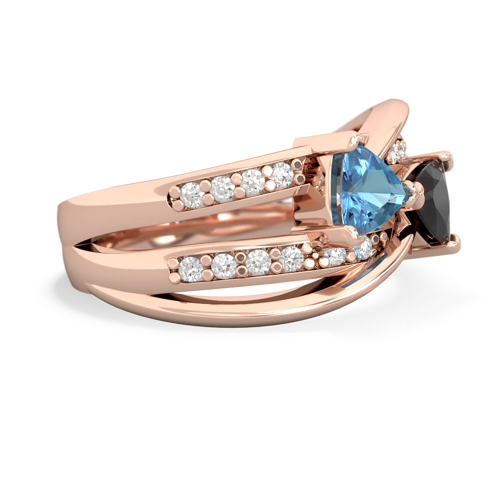 Blue Topaz Bowtie 14K Rose Gold ring R2360