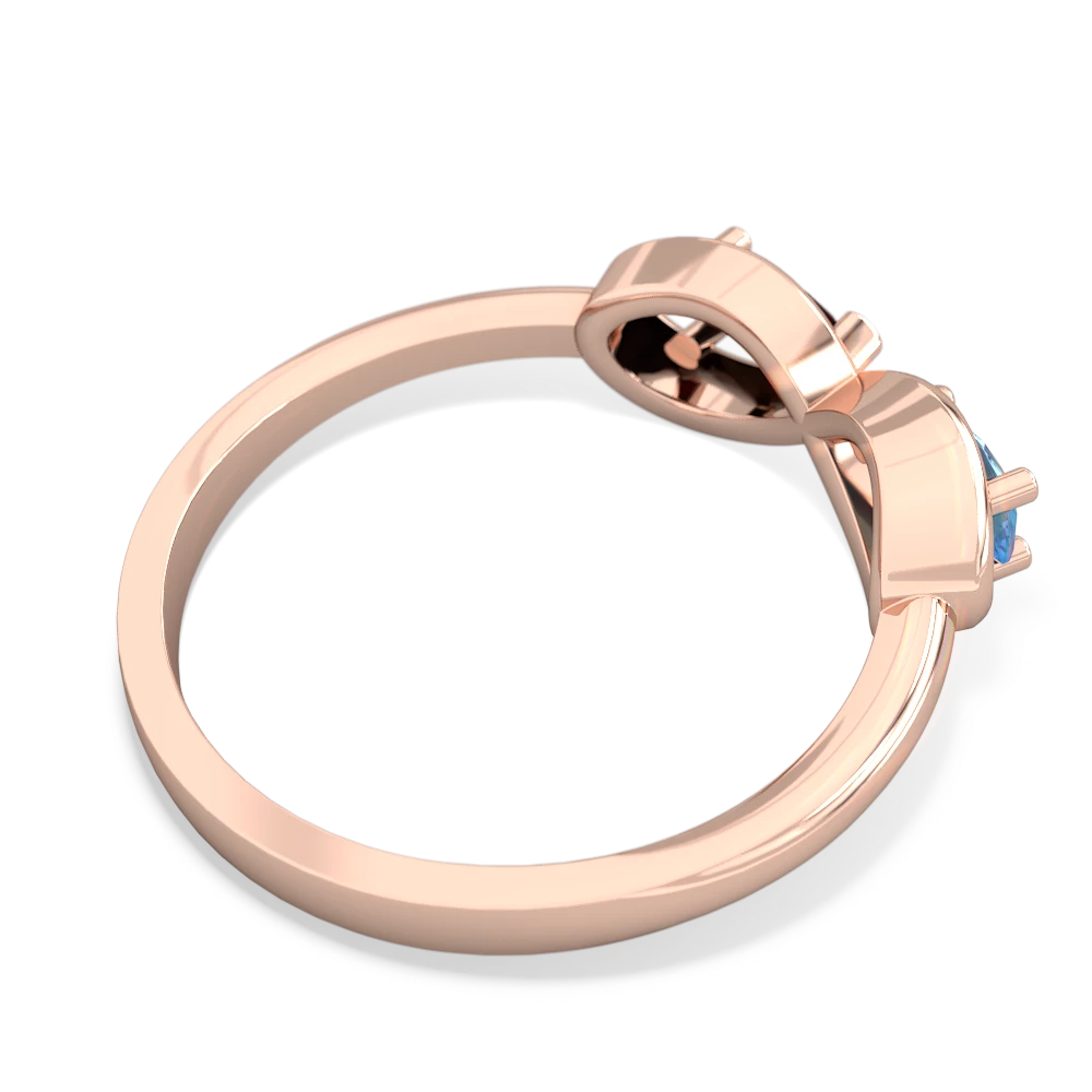 Blue Topaz Infinity 14K Rose Gold ring R5050