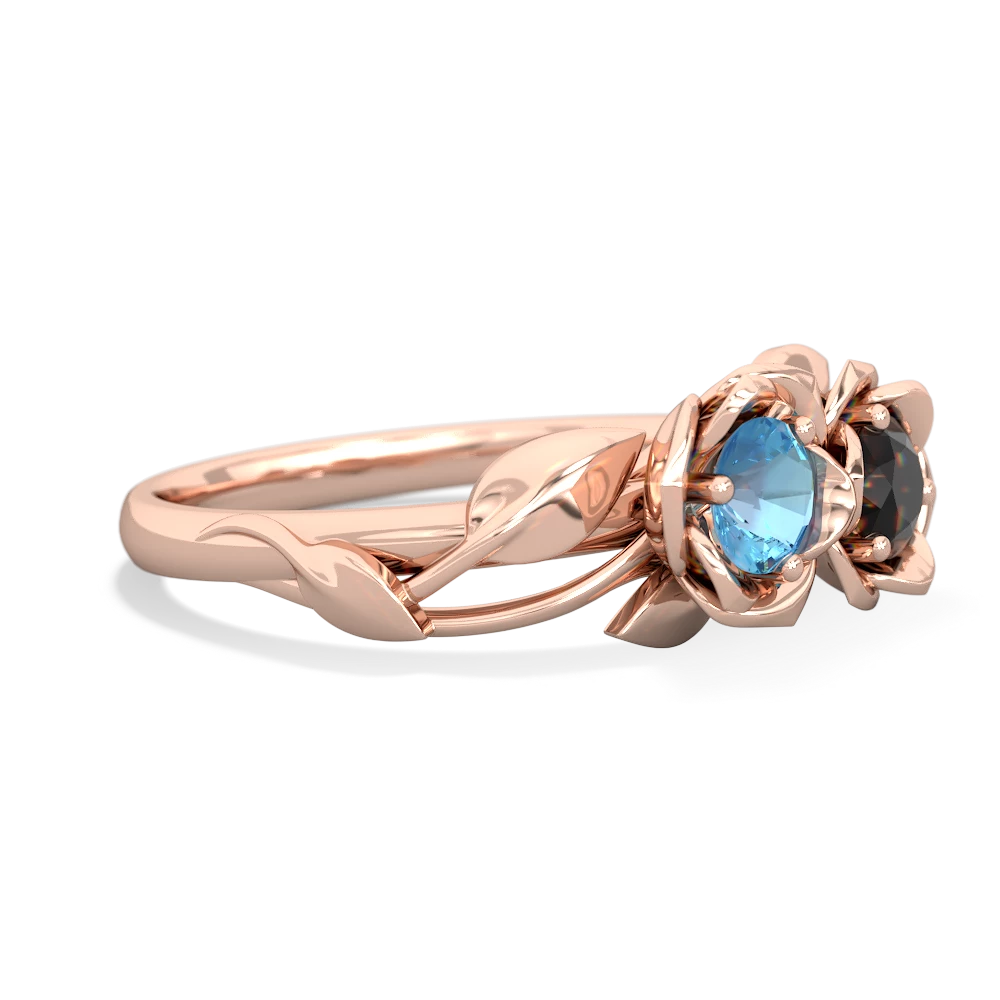 Blue Topaz Rose Garden 14K Rose Gold ring R5510