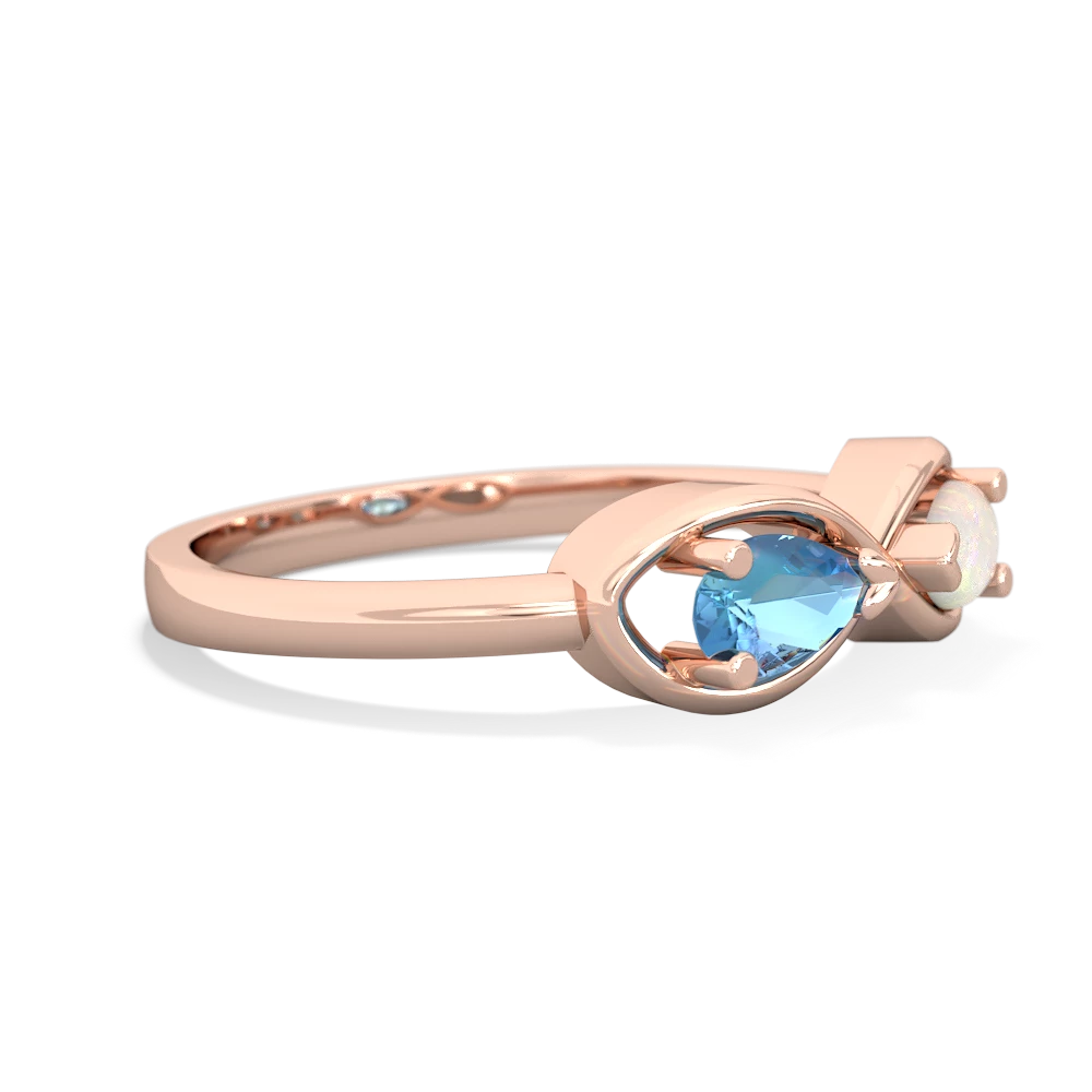 Blue Topaz Infinity 14K Rose Gold ring R5050